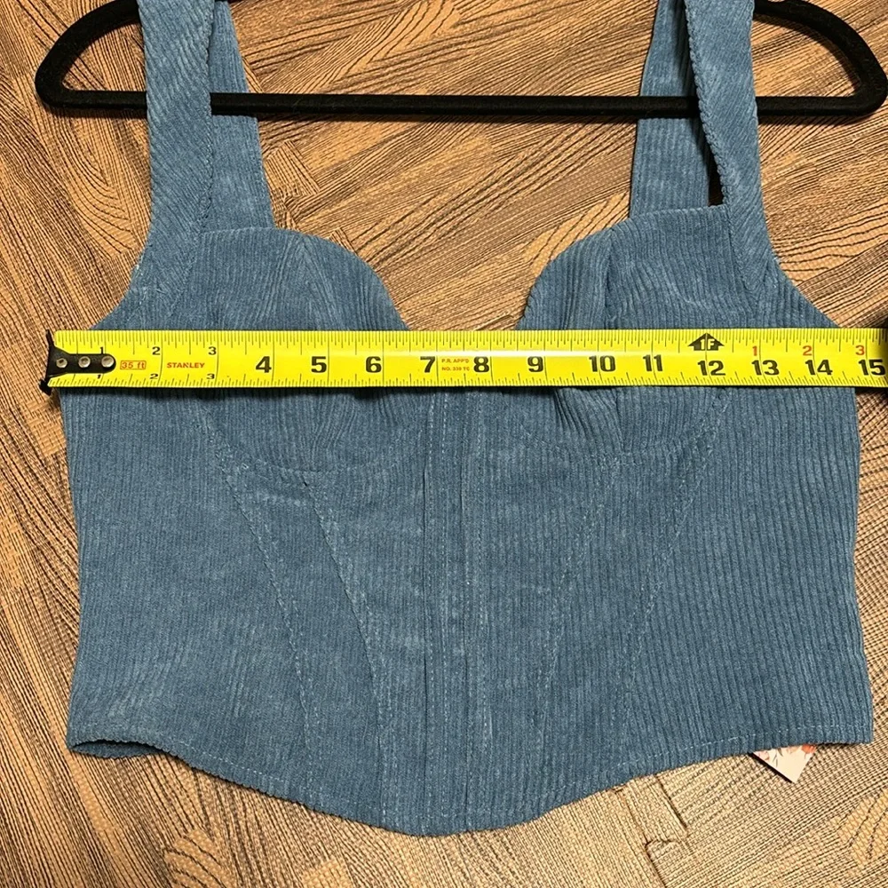 Blue Ribbed Tank Top - Picture 6 of 6